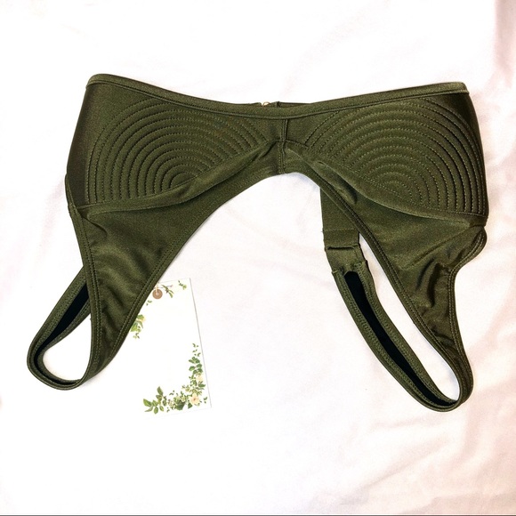 ‼️SOLD‼️ Chelsea & Violet Olive Quilted Bralette Bikini Top - Picture 5 of 7